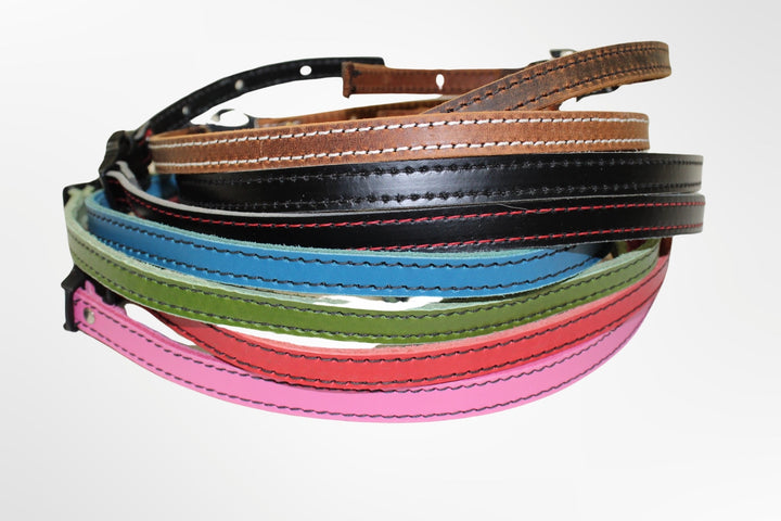 Stitched Leather Fire Helmet Chin Strap