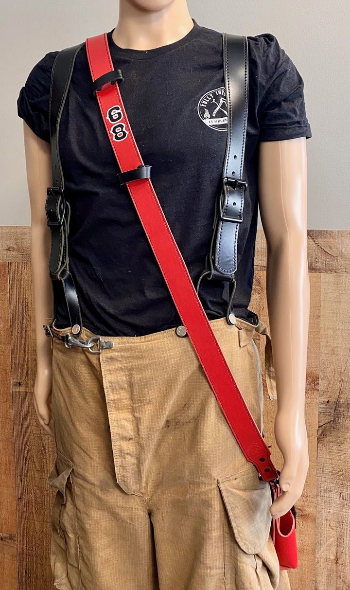 Red Buckle-less Custom Leather Radio Strap