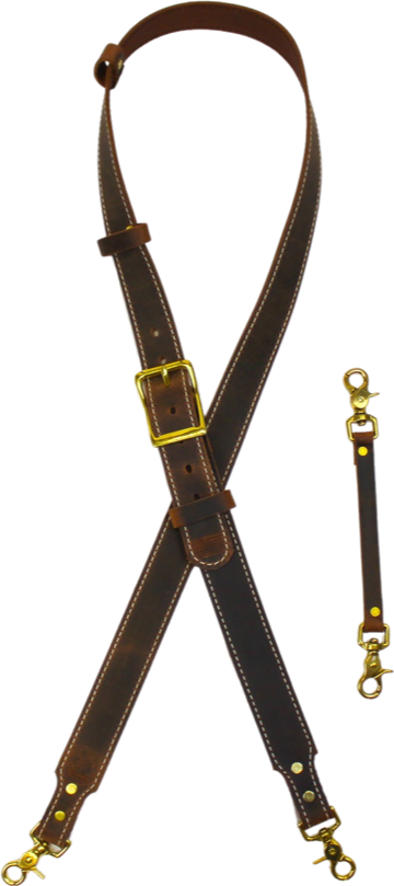 Rustic Brown Ready To Ship Leather Radio Strap