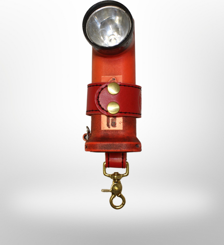 Leather Firefighter 90 Degree Flashlight Strap