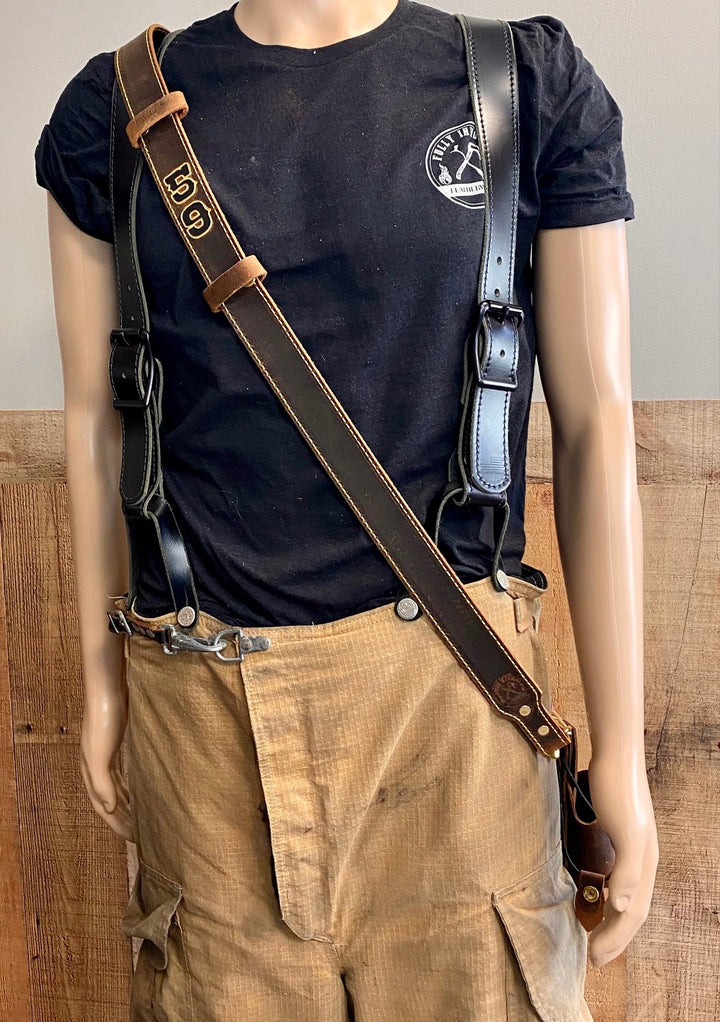 Rustic Brown Buckle-less Custom Leather Radio Strap