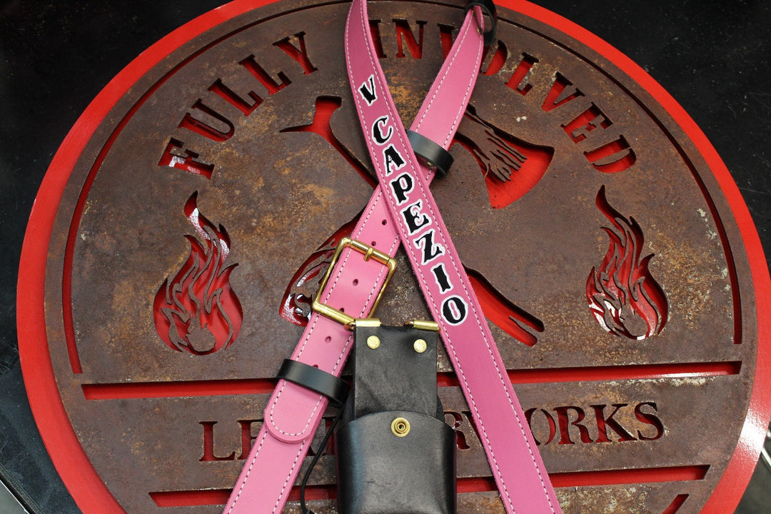 Pink Custom Leather Radio Strap
