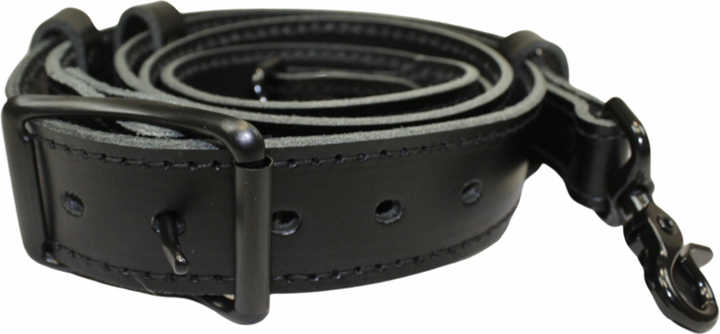 Soot Black Ready To Ship Leather Radio Strap