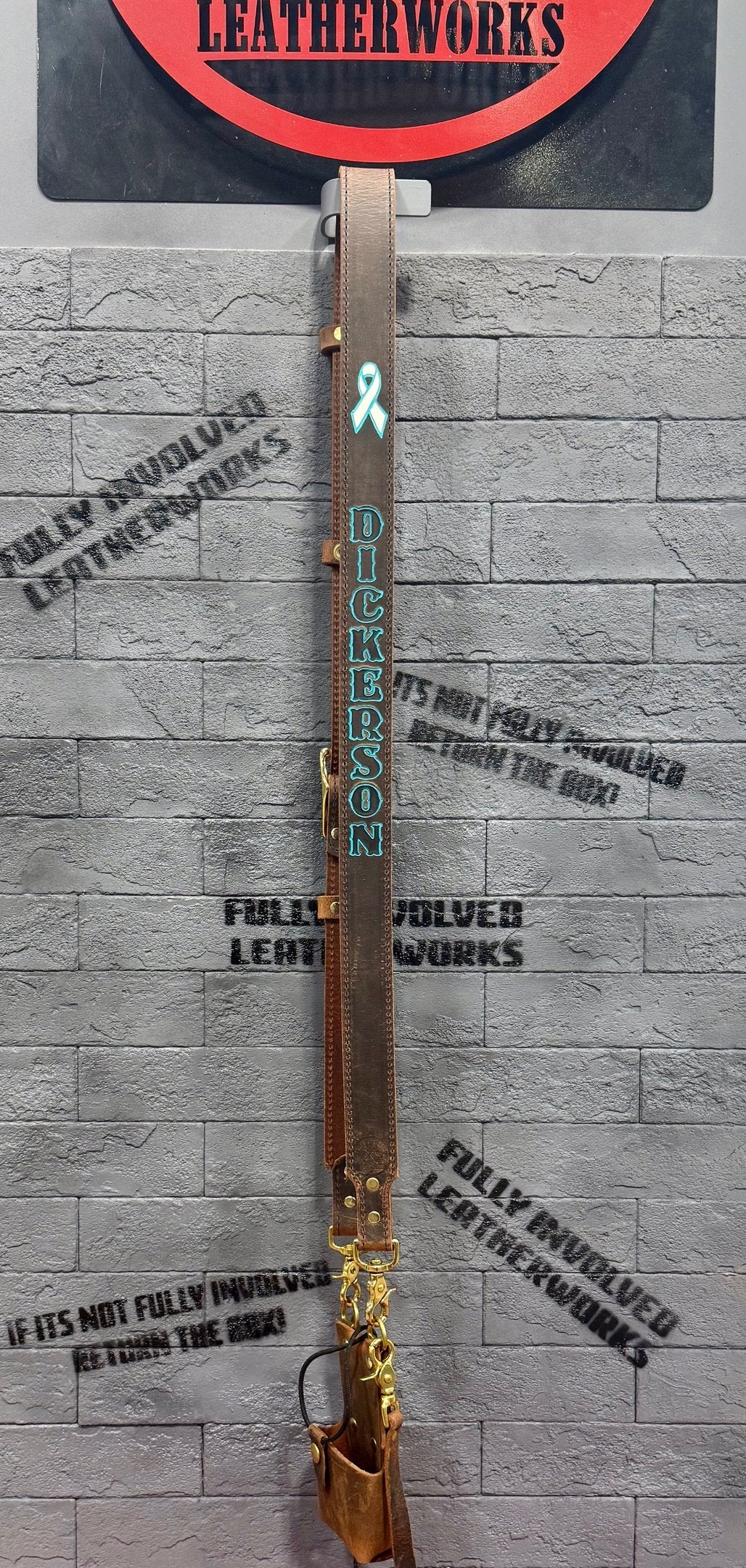 Rustic Brown Custom Leather Radio Strap