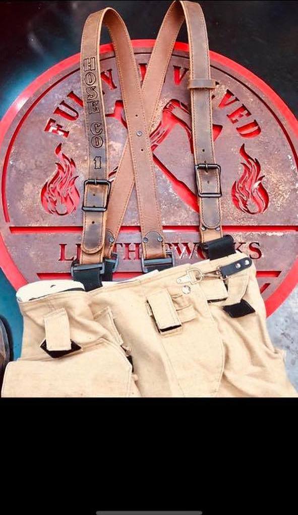 Rustic Brown Custom Leather Suspenders