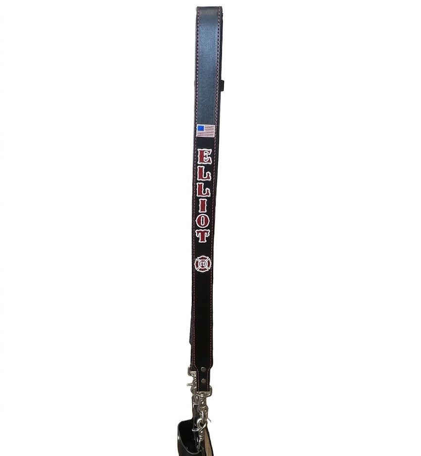 Black Buckle-less Custom Leather Radio Strap