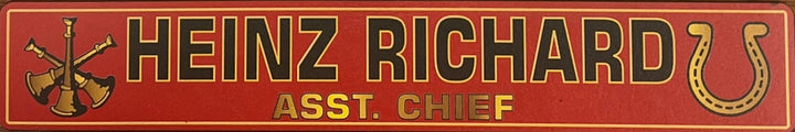 Red Flashover Graphix Custom Leather Locker Tag