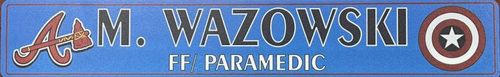 Blue Flashover Graphix Custom Leather Locker Tag