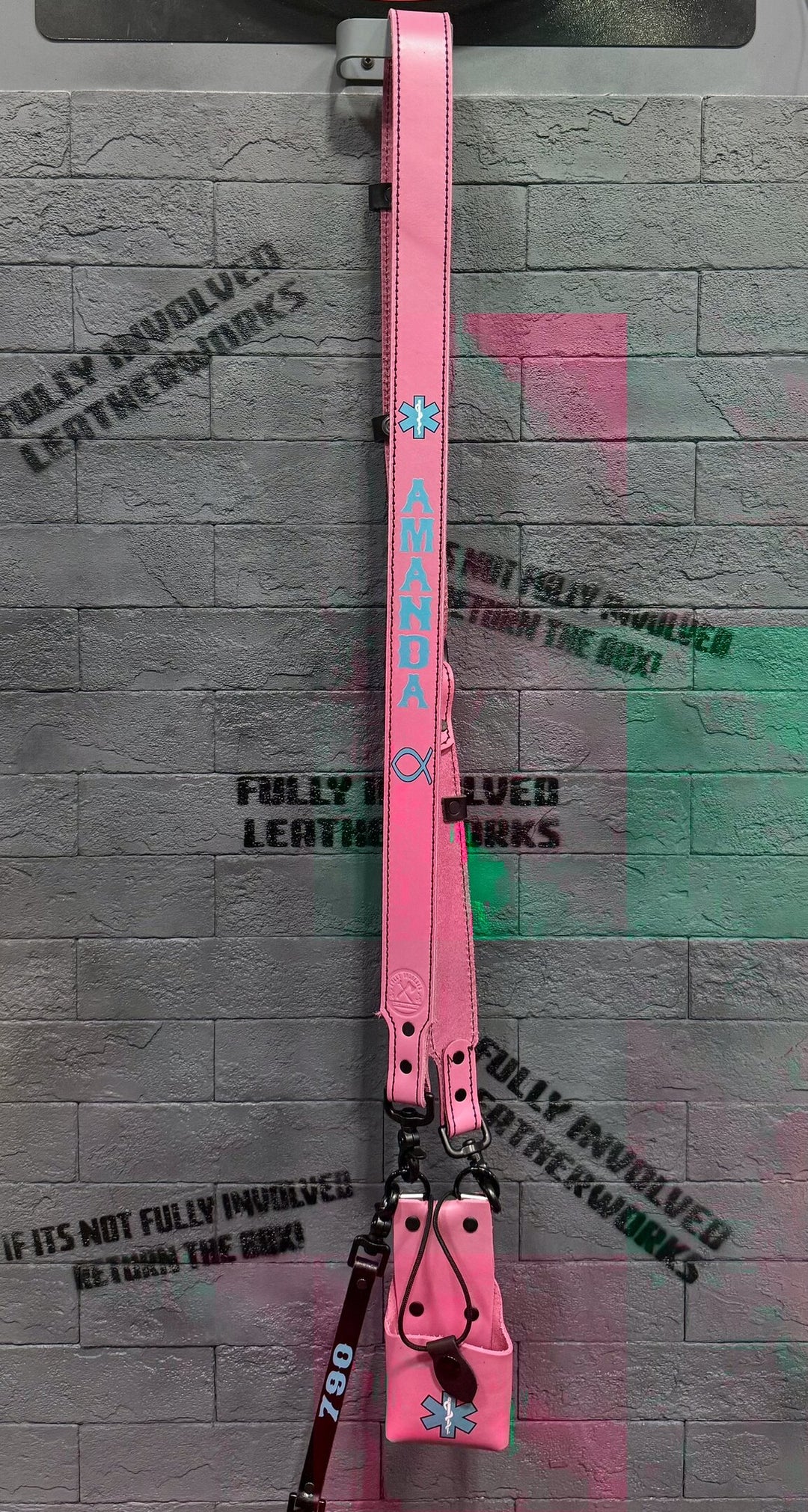 Pink Flashover Graphix Radio Strap