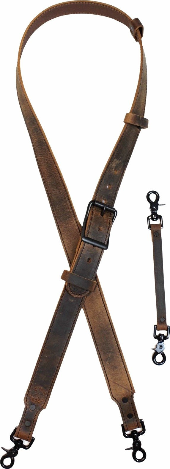 Rustic Smoke Ready To Ship Leather Radio Strap