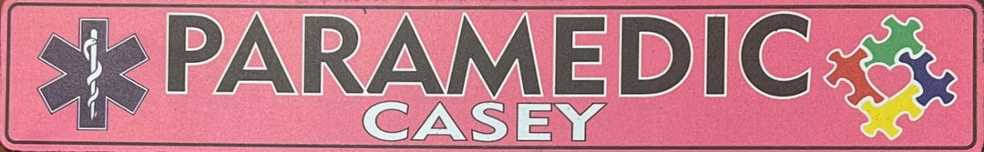 Pink Flashover Graphix Custom Leather Locker Tag