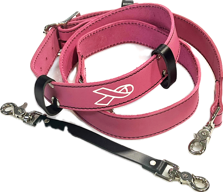Breast Cancer Awareness Ready To Ship Leather Radio Strap