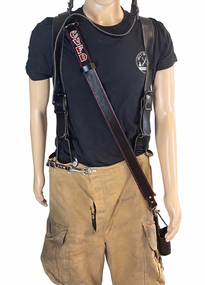 Black Buckle-less Custom Leather Radio Strap