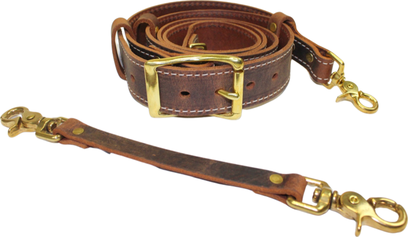 Rustic Brown Ready To Ship Leather Radio Strap