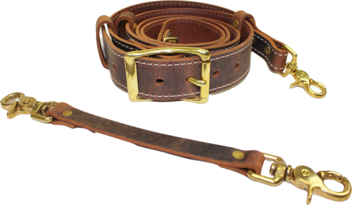 Rustic Brown Ready To Ship Leather Radio Strap