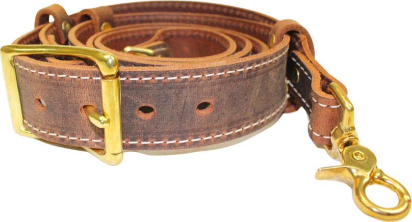 Rustic Brown Ready To Ship Leather Radio Strap