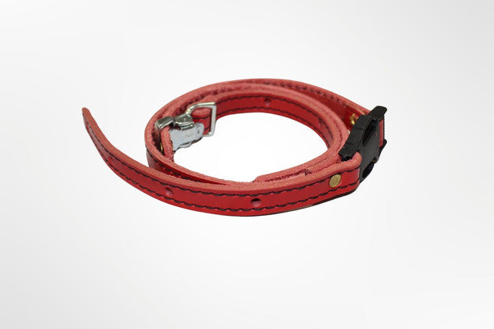 Stitched Leather Fire Helmet Chin Strap