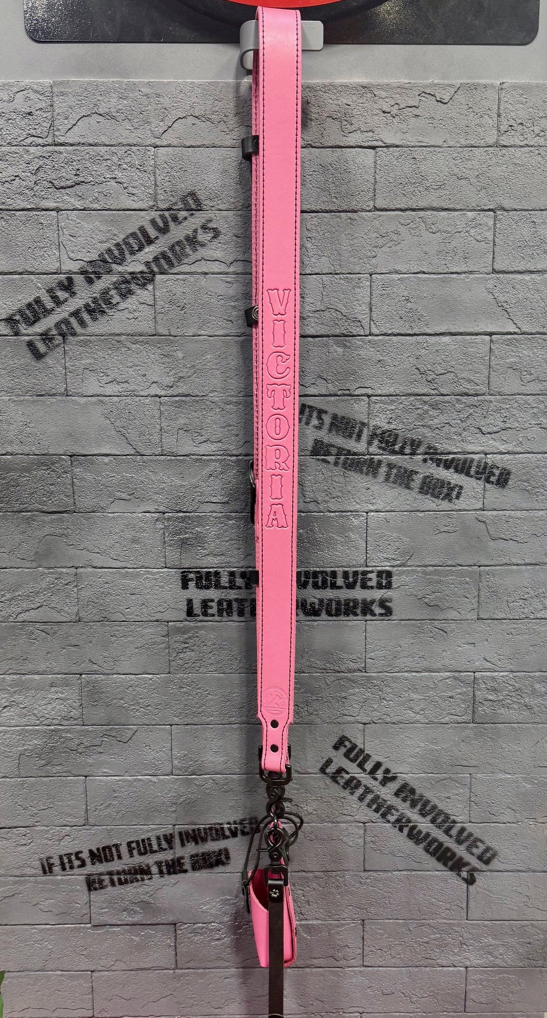 Pink Custom Leather Radio Strap