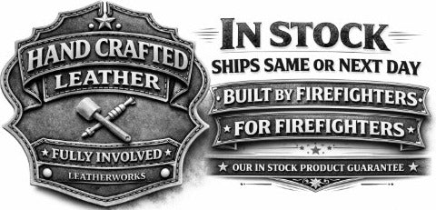 Stitched Postman Slide Leather Firefighting Glove Strap
