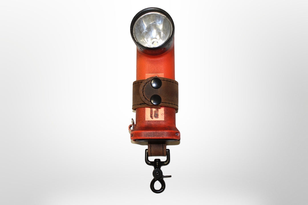 Leather Firefighter 90 Degree Flashlight Strap